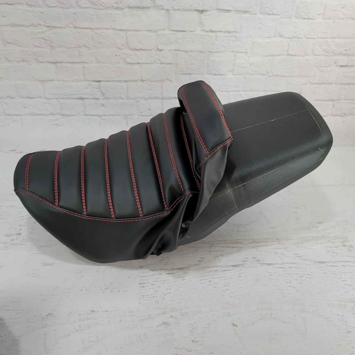 Honda Grom MSX125 Seat Cover Padded Tuck and Roll, handmade Honda Grom seat cover by Cheeky Seats, product detail view 7