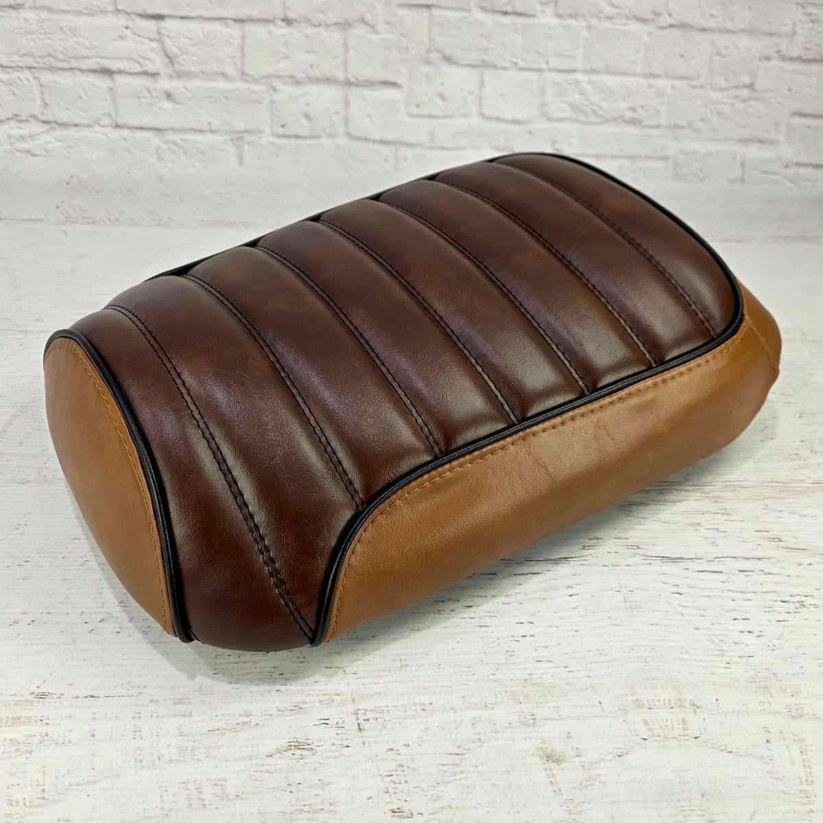 Honda Ruckus brown two tone tuck and roll seat cover