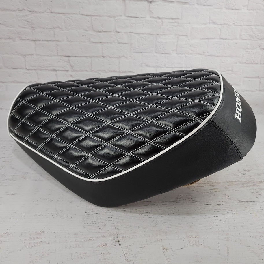 Honda Elite SA50 Double Diamond Seat Cover, handmade Honda Elite SA50 seat cover by Cheeky Seats, featured product view