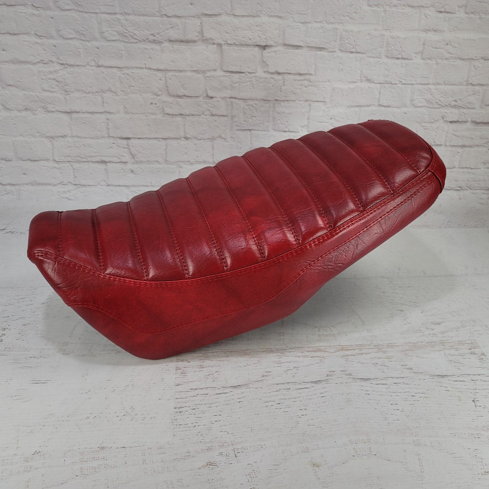 Honda Grom Oxblood Seat Cover, handmade Honda Grom seat cover by Cheeky Seats, product detail view 2