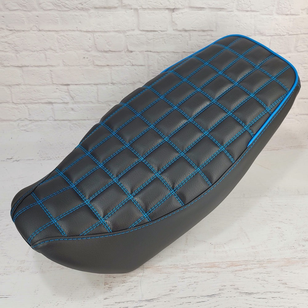 Honda Grom Rectangle Grid Seat Cover, handmade Honda Grom seat cover by Cheeky Seats, product detail view 5