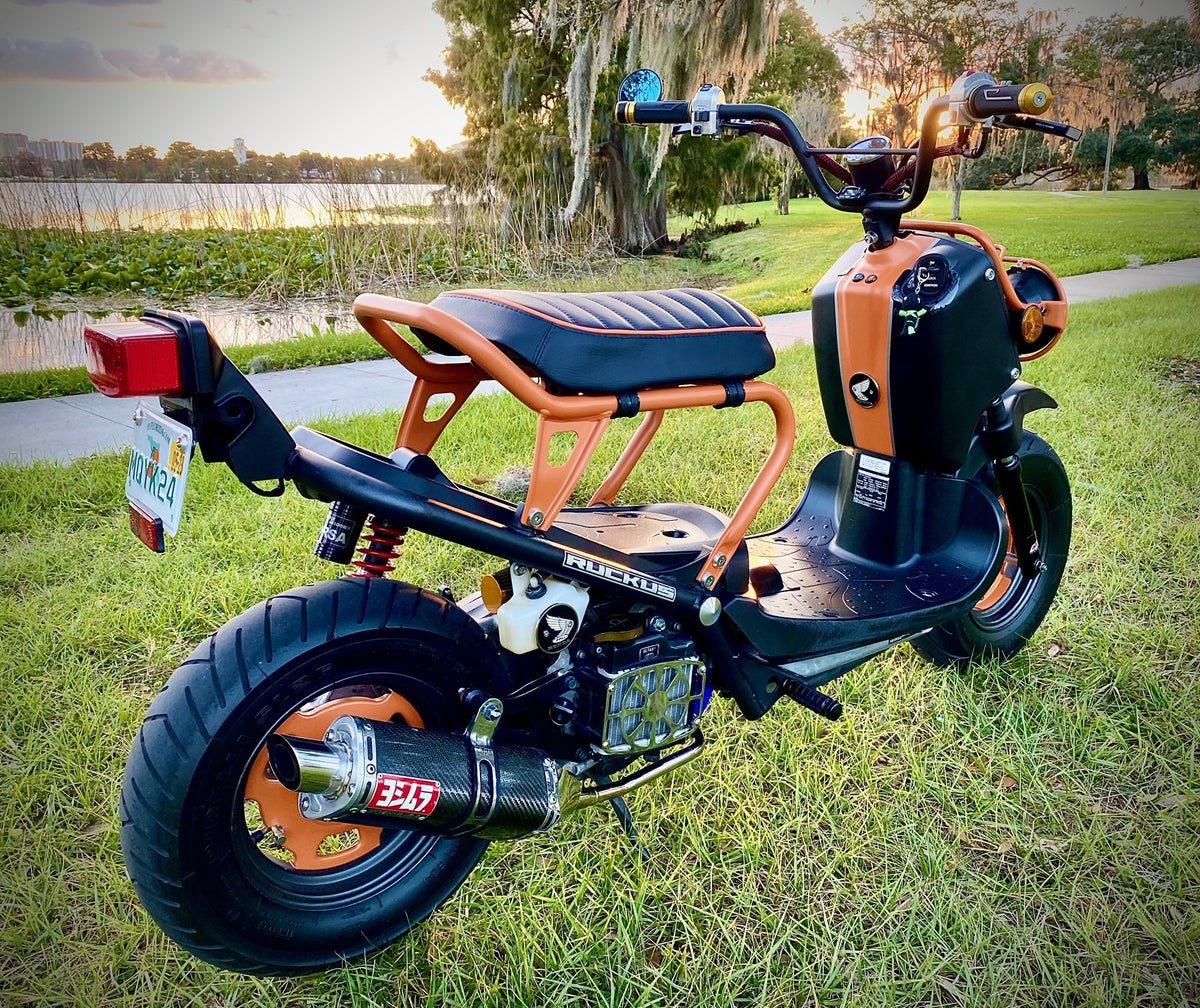Honda Ruckus padded black tuck and roll seat cover