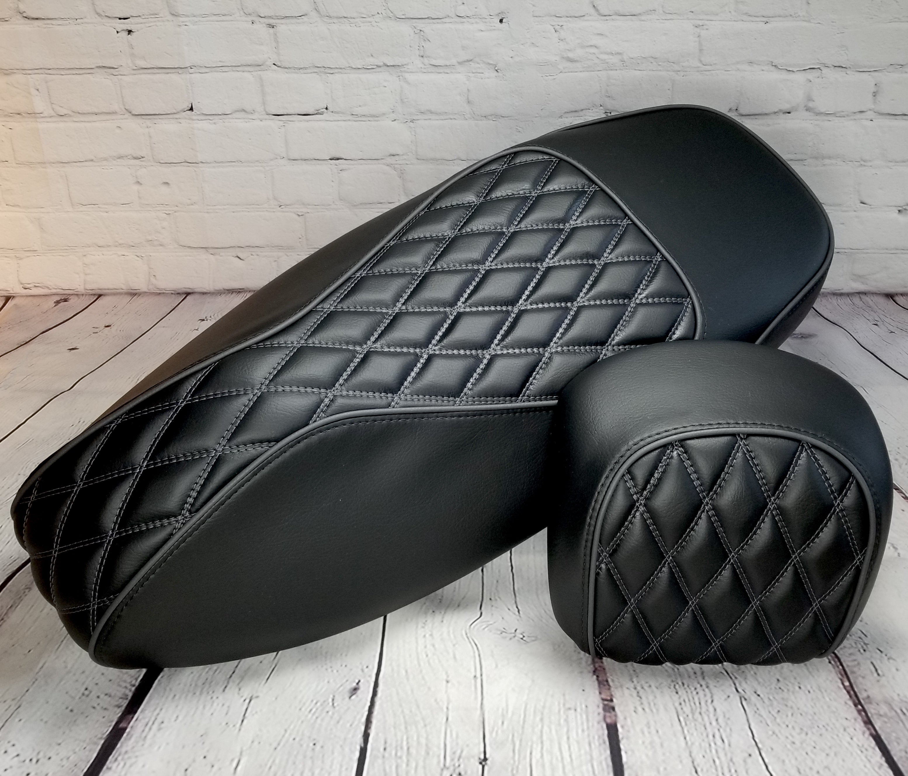 Gray Stitching Black Seats