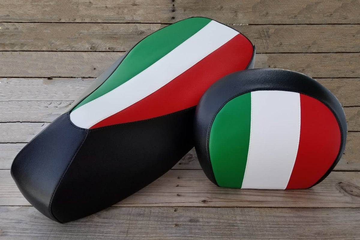 Vespa GT200 Italian flag backrest pad cover