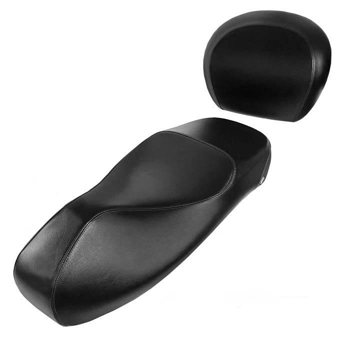 Vespa GTS seat cover and backrest pad set in classic black