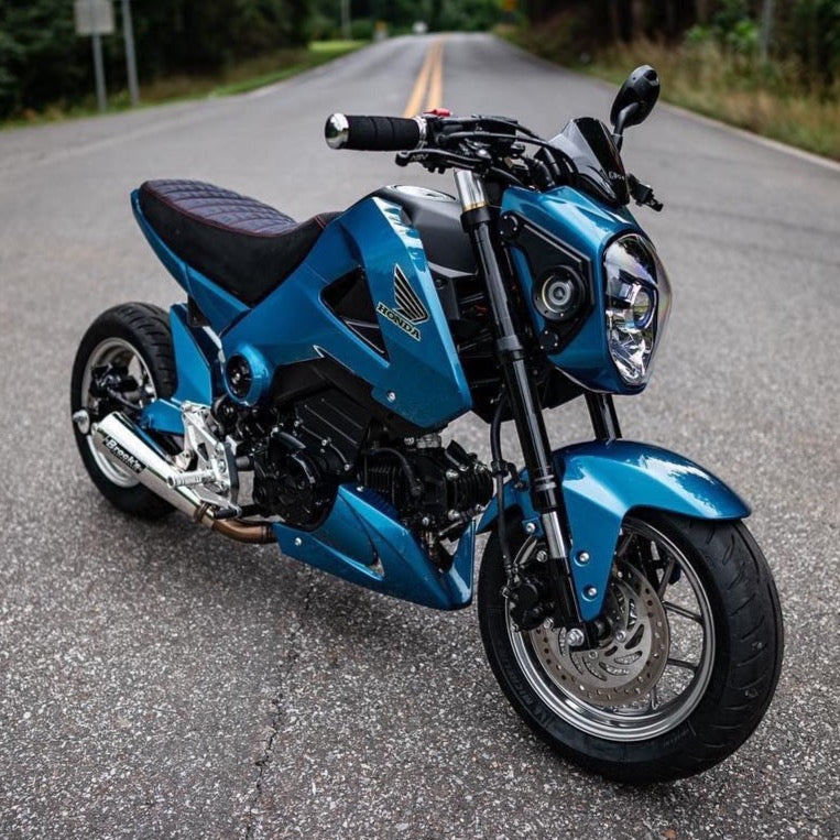 Honda Grom BRIDE Seat Cover, handmade Honda Grom seat cover by Cheeky Seats, product detail view 2