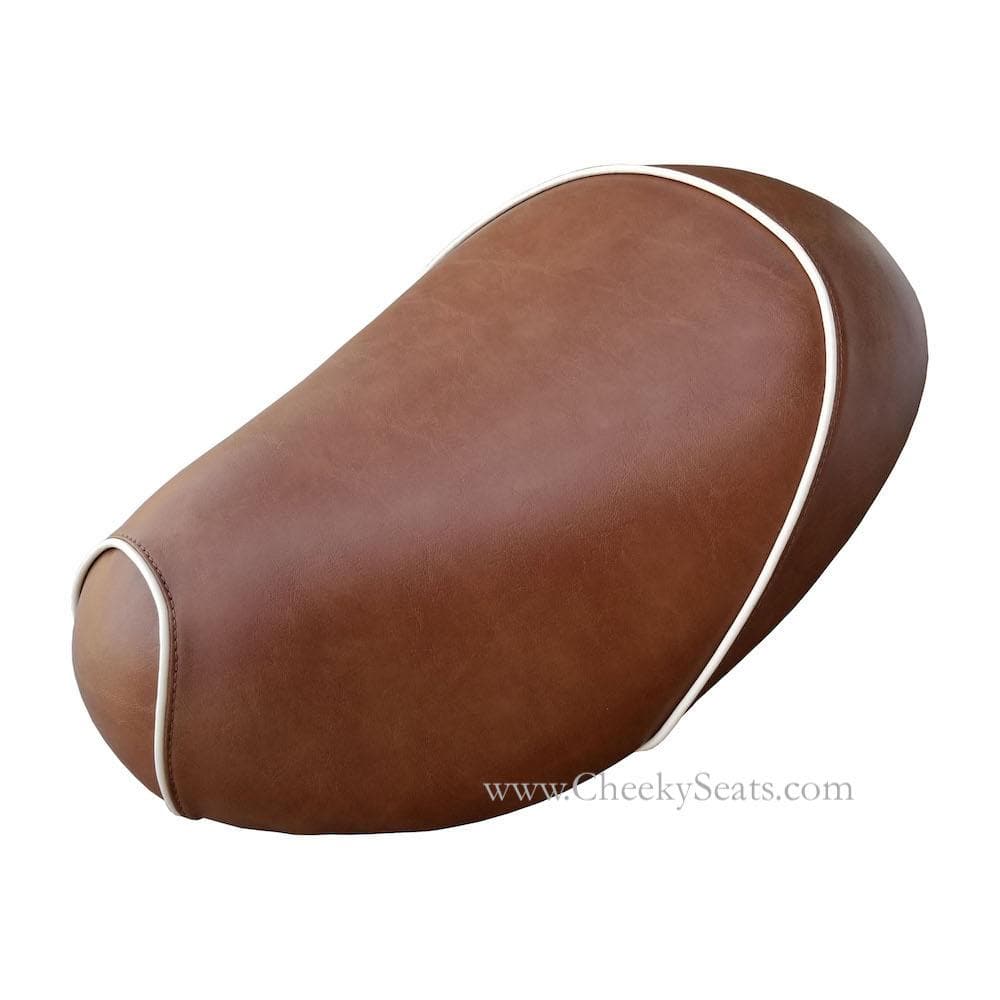 Honda Metropolitan Distressed seat cover with Piping, handmade Honda Metropolitan seat cover by Cheeky Seats, featured product view