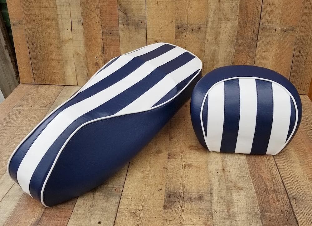 Vespa GTS Yacht Club striped seat cover and backrest set