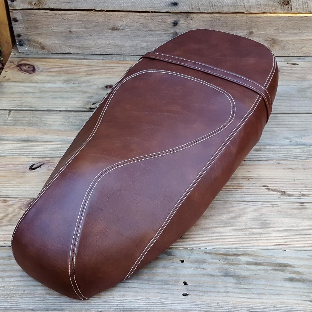 Vespa GT 125 GT 200 Whiskey Brown Seat Cover French Seams – Cheeky