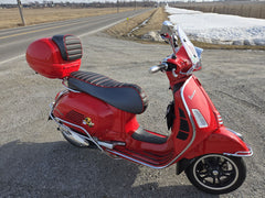 Vespa GTS 250 / 300 Padded Charcoal and Black Seat COVER