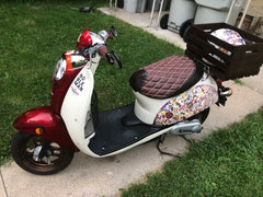 Honda Metropolitan 2002 - 2025  Handmade Whiskey Brown Diamond Seat Cover
