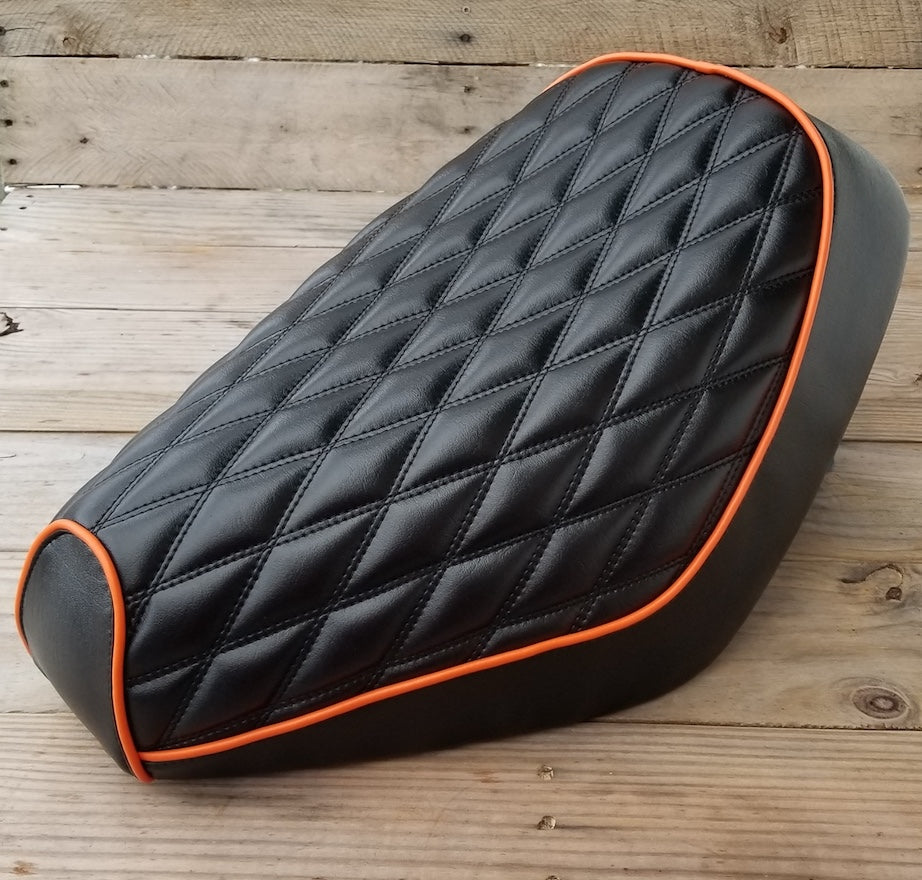 Honda Elite SA50 Double Diamond Seat Cover, handmade Honda Elite SA50 seat cover by Cheeky Seats, product detail view 5