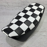 Honda Grom CHECKERS Seat Cover, handmade Honda Grom seat cover by Cheeky Seats, featured product view