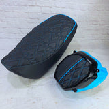 Honda Grom Diamond Wave Seat Cover, handmade Honda Grom seat cover by Cheeky Seats, featured product view