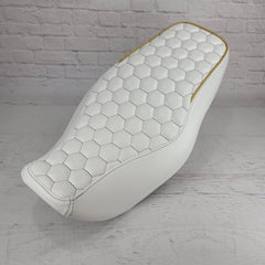 Honda Grom WHITE HEXAGON Honeycomb Seat Cover 2013-2026