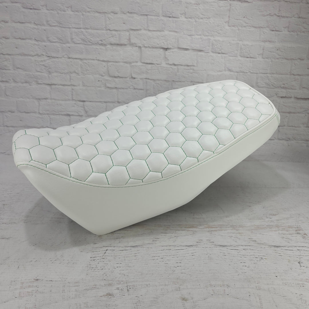 Honda Grom WHITE HEXAGON Honeycomb Seat Cover 2013-2026