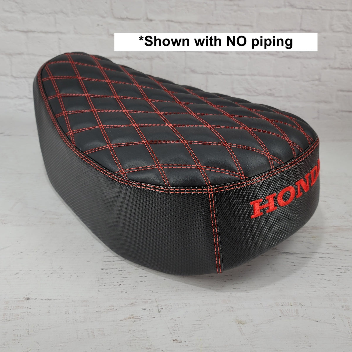 Honda Monkey double-diamond stitch seat cover with piping