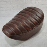 Honda Monkey padded Whiskey Brown tuck-and-roll seat cover