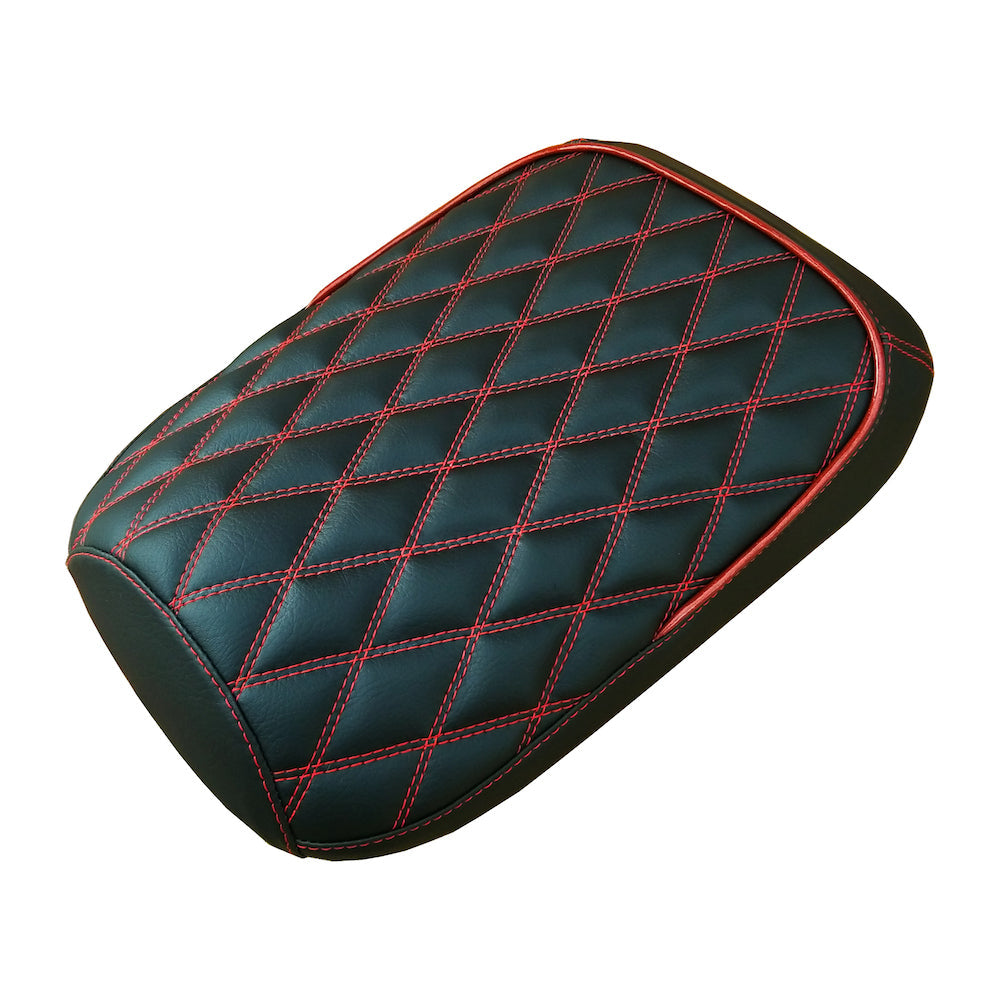 READY TO SHIP! Honda Ruckus Zoomer Diamond Seat Cover Red stitching and Piping