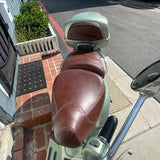 Vespa LXV whiskey seat cover and backrest set