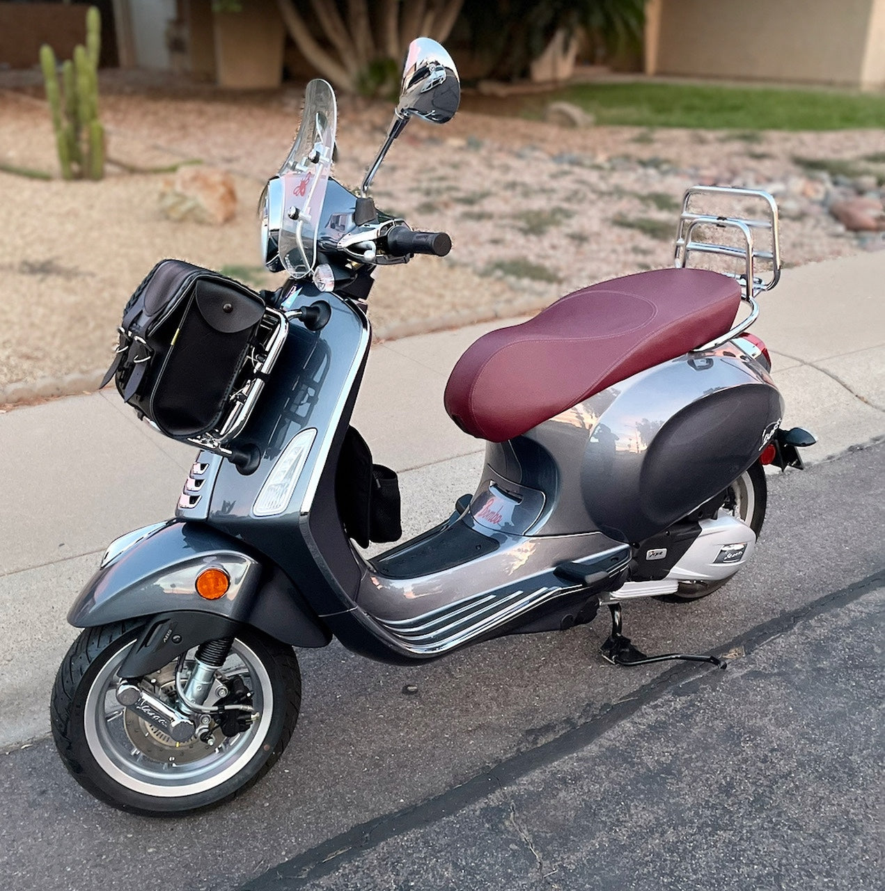 Vespa Primavera Sprint Seat Cover Matte Merlot Burgundy – Cheeky