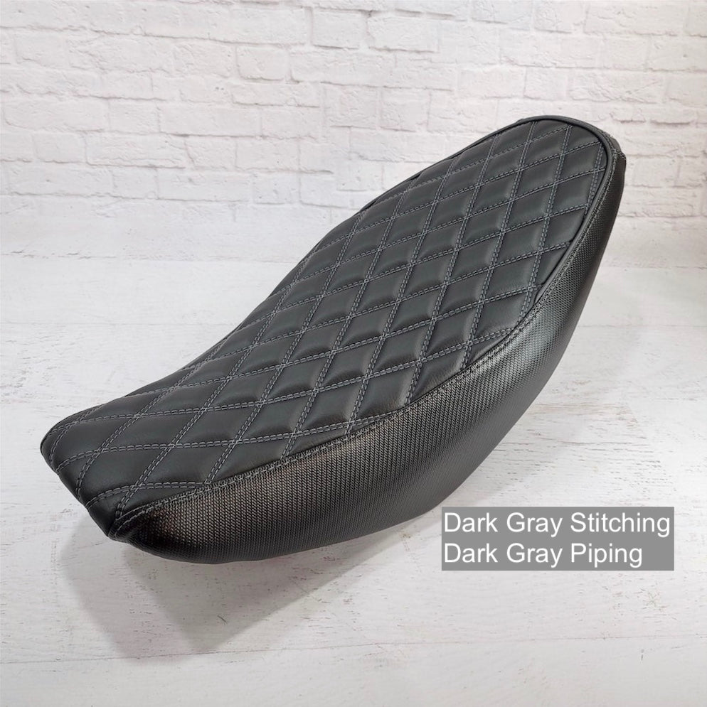 Honda Navi double-diamond seat cover with dark gray stitching and piping