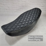 Honda Navi double-diamond seat cover with black stitching and piping