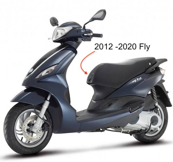 Ready to Ship! Piaggio Fly Matte Black Seat Cover 50 - 150