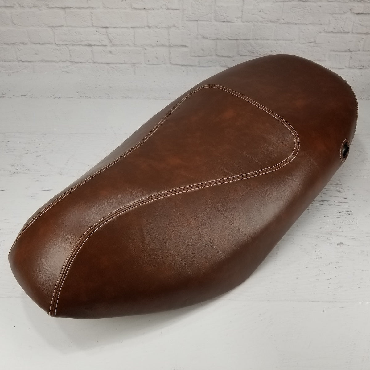 Piaggio Fly 50-150 Whiskey Brown Seat Cover French Seams – Cheeky