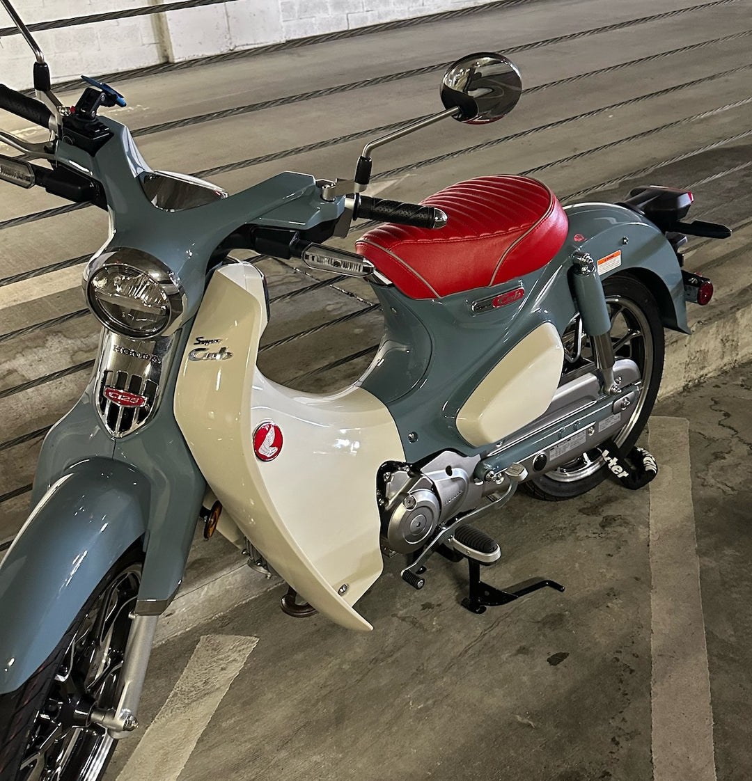 Honda Super Cub / Trail 125 Red Mini Pleat Seat Cover – Cheeky Seats ...