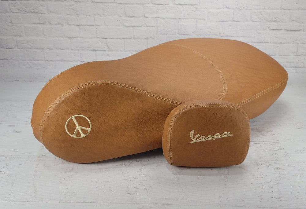 Vespa Sprint Primavera Seat Cover Golden Matte Saddle Tan French