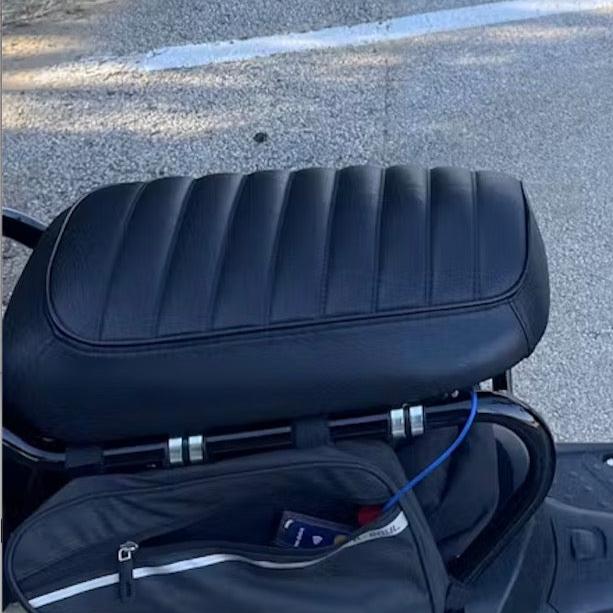 Honda Ruckus padded black tuck and roll seat cover