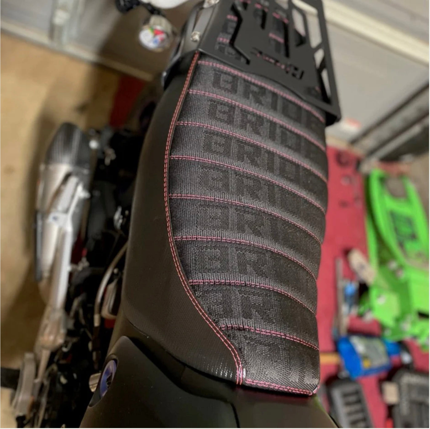ホンダ、グロム　BRIDE バイクシート ブラック グレー READY TO SHIP! 2022 - 2026 Honda Grom BRIDE Seat Cover – Cheeky