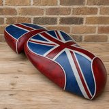 Vespa GTV Union Jack British flag seat cover by Cheeky Seats