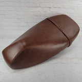 Vespa GT200 whiskey brown seat cover with French seams