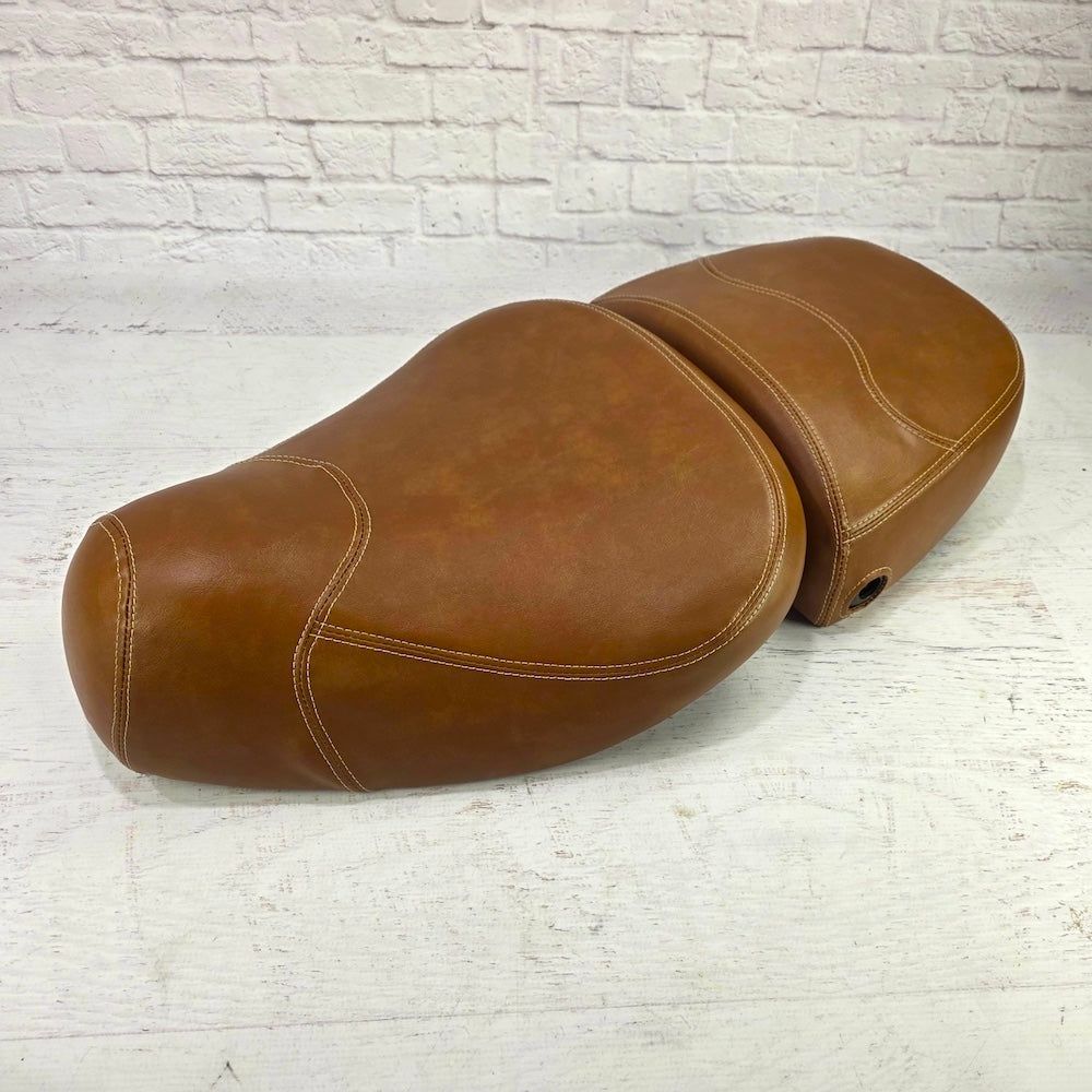 Vespa LXV caramel seat cover by Cheeky Seats