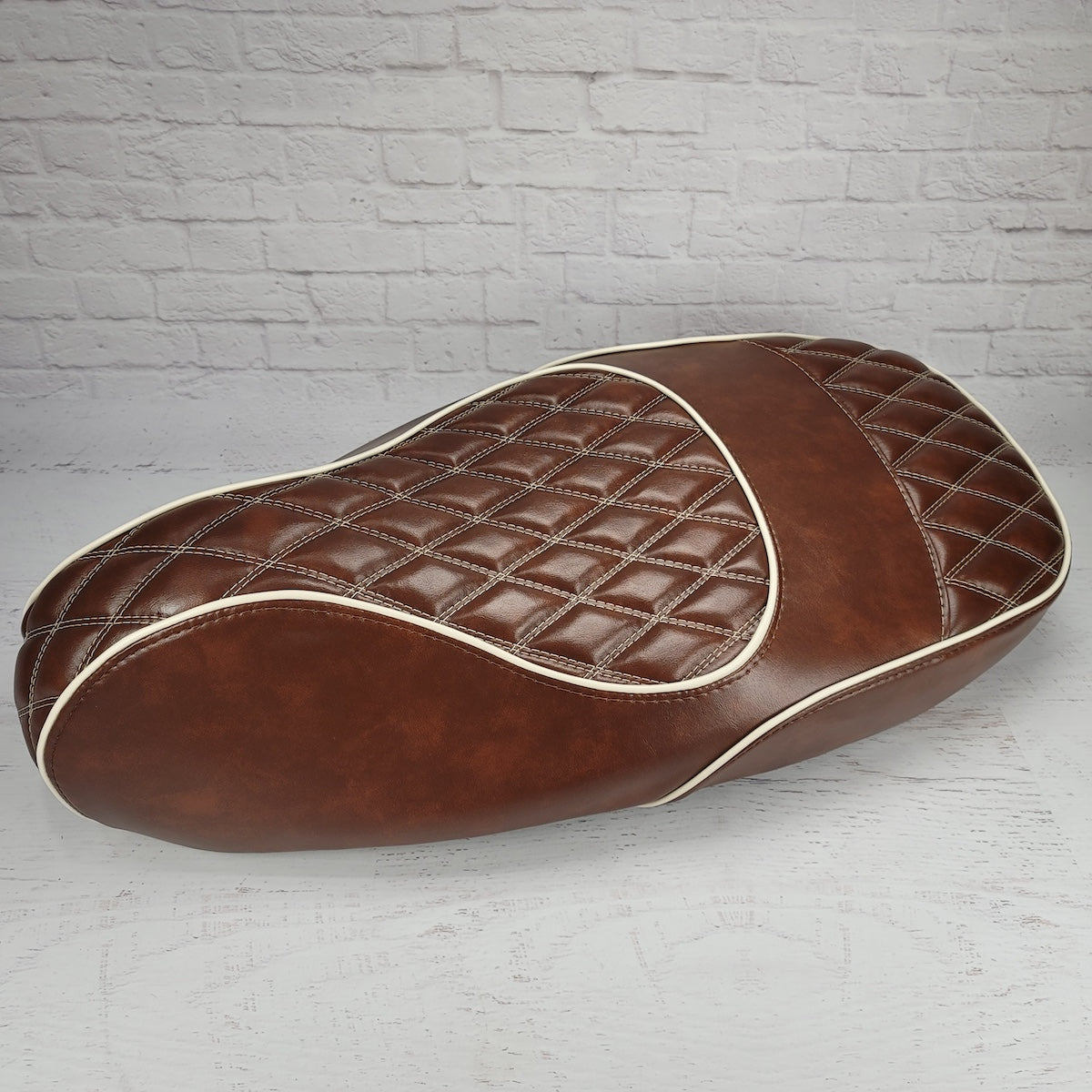 Vespa Sprint / Primavera 50 - 150 Diamond Brown Seat Cover by Cheeky Seats