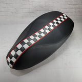 Vespa Sprint / Primavera Checkered Stripe Seat Cover by Cheeky Seats