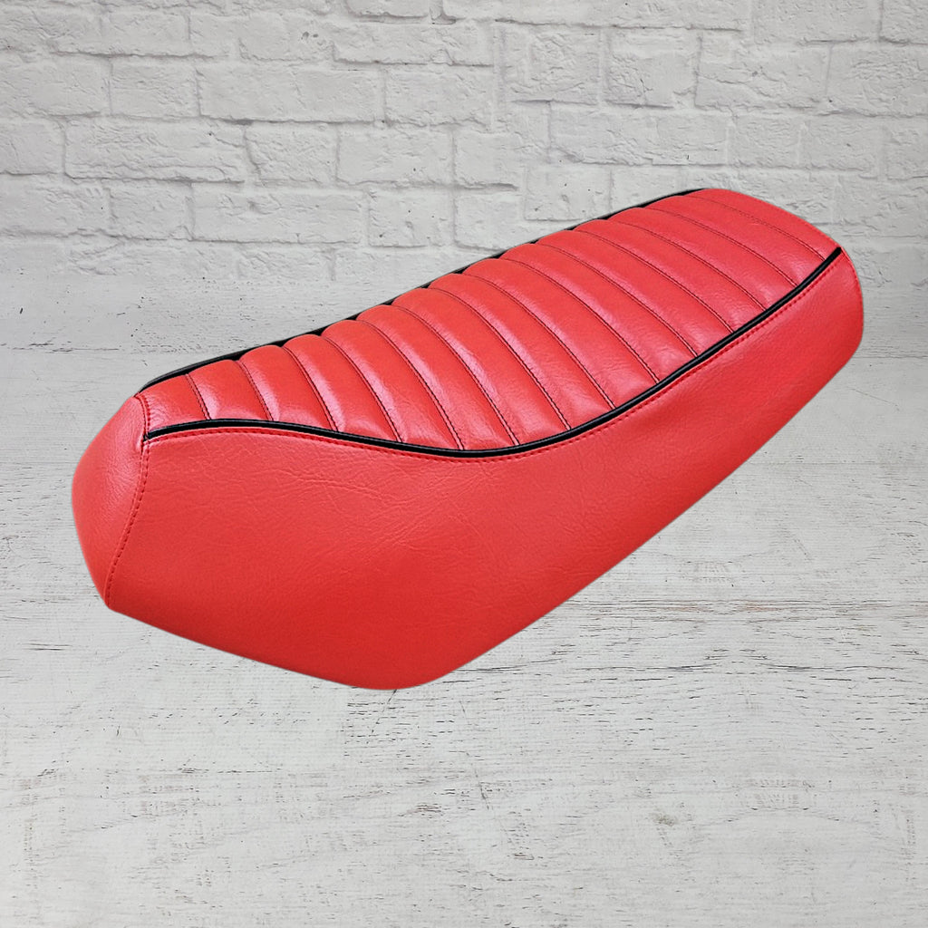 Yamaha Zuma 50 Seat Cover 2002 - 2019 Inferno Red Tuck and Roll