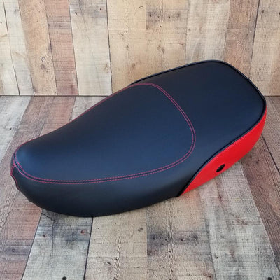 Vespa LX 40 125 150 Seat Cover Matte Black with Red