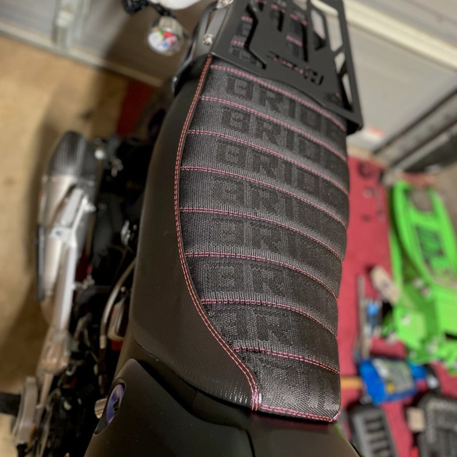 Honda Grom BRIDE Seat Cover, handmade Honda Grom seat cover by Cheeky Seats, product detail view 7
