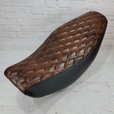 Honda Navi Tobacco Brown and black double-diamond seat cover