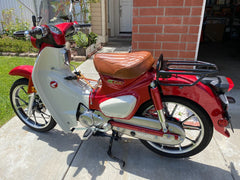 Honda Super Cub / Trail Cognac Diamond Pleat Seat Cover