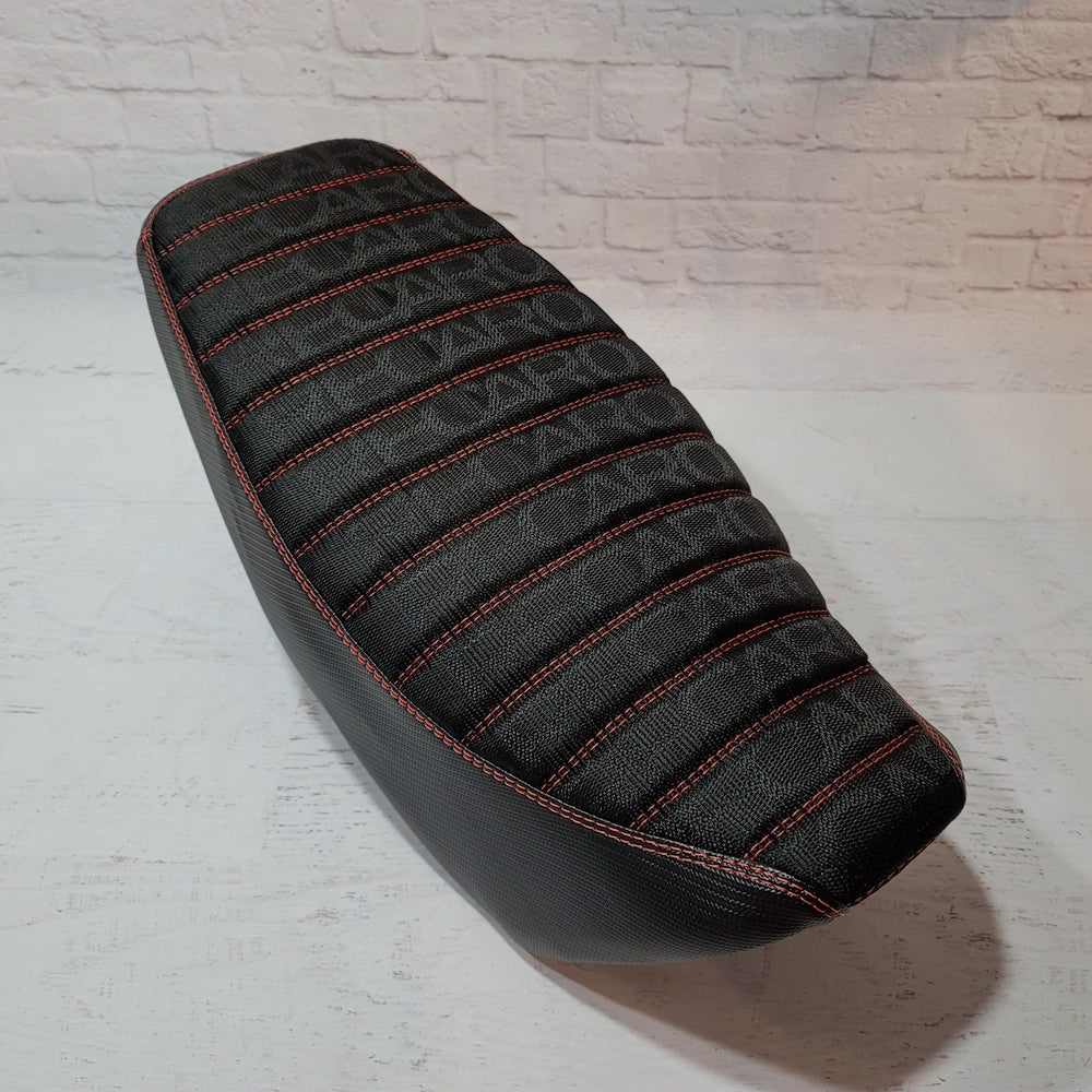 Honda Grom RECARO Seat Cover, handmade Honda Grom seat cover by Cheeky Seats, product detail view 5