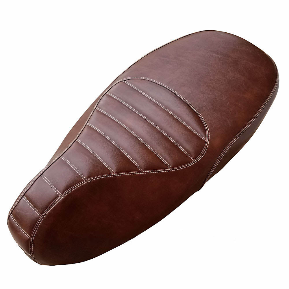 Padded Distressed Whiskey Vespa Sprint Primavera Seat Cover by Cheeky Seats