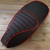 Vespa Sprint / Primavera Padded Black and Red Seat Cover by Cheeky Seats