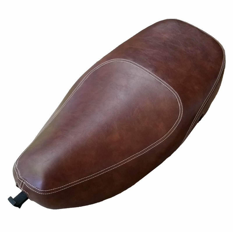 Vespa LX Waterproof Seat Cover Brown French Seams