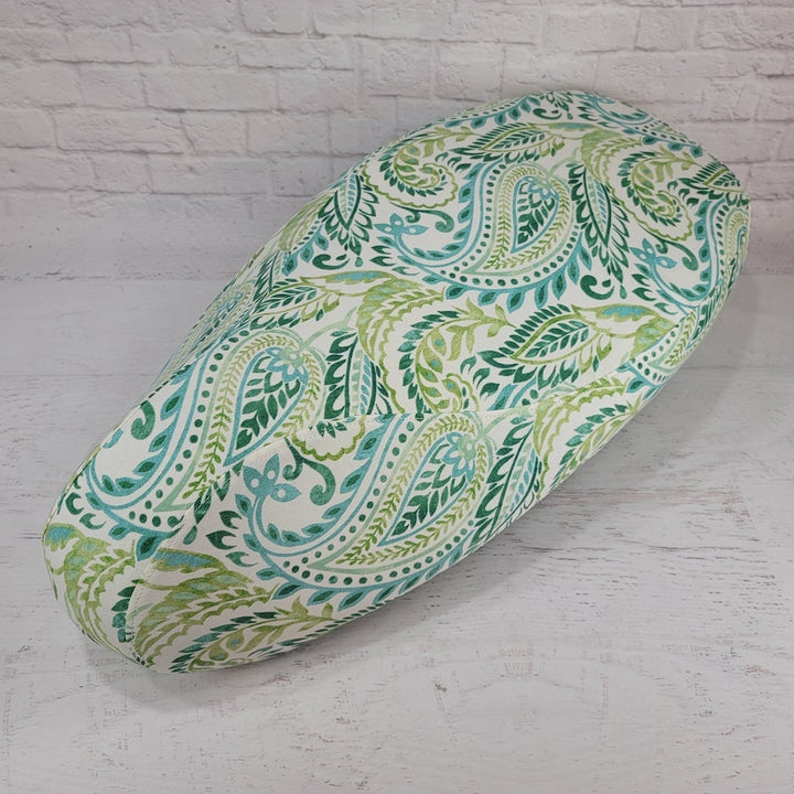 Ready to Ship! Vespa Sprint / Primavera Green and Blue Paisley SEAT COVER - Beat The Heat!!
