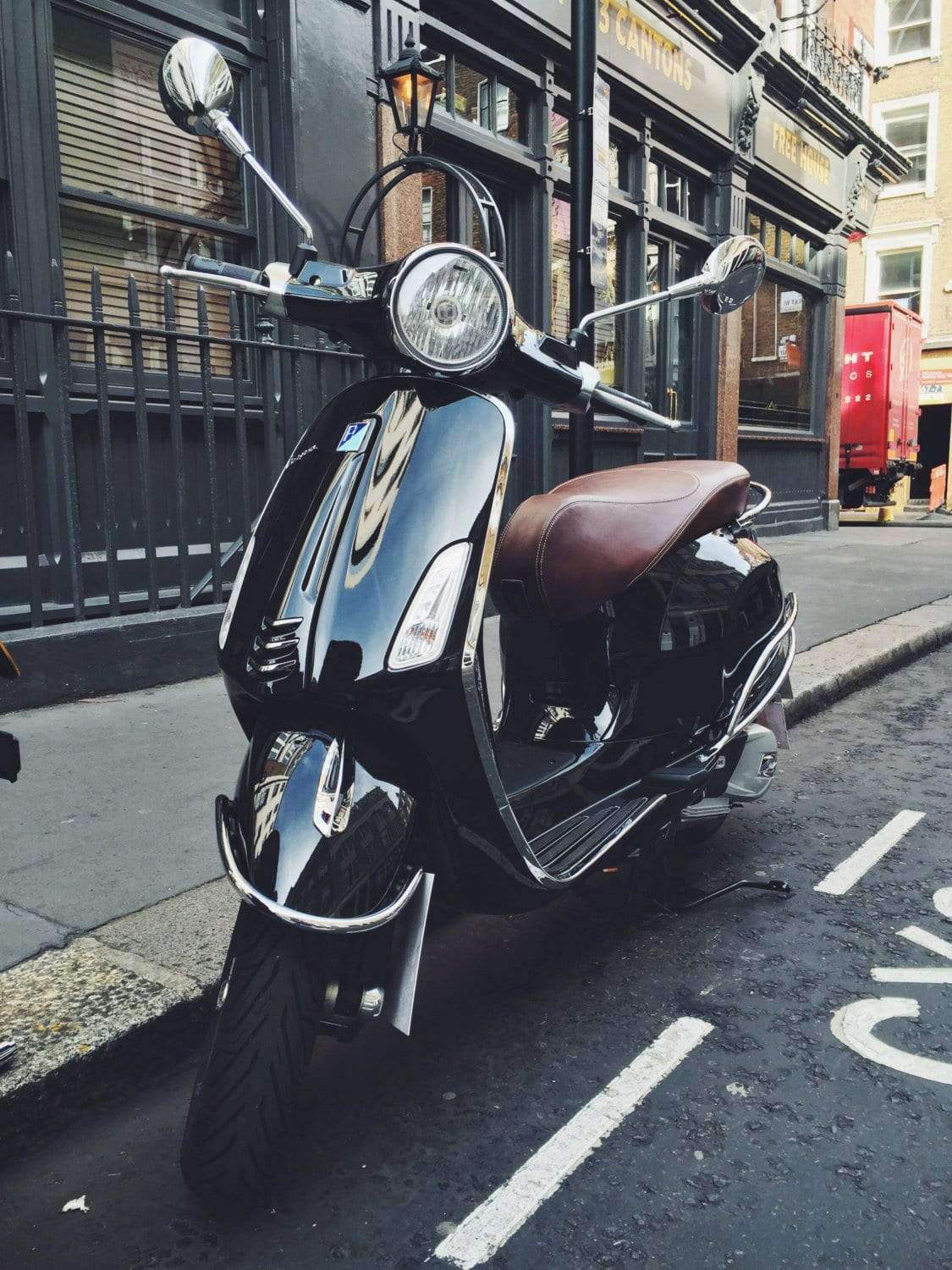 READY TO SHIP!  Vespa Sprint / Primavera Distressed Whiskey Seat Cover by Cheeky Seats